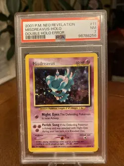 Misdreavus Double Holo Pokemon Neo Revelation 11/64 PSA 7 - Image 1