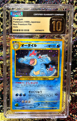 CGC 10 Pristine Feraligatr Neo 1 Japanese Pokemon Premium File Holo Promo 160 💦 - Image 2
