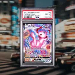 Mew VMAX PSA 10 Fusion Strike English Pokemon Card 2021 Alt Art 269/264 - Image 1