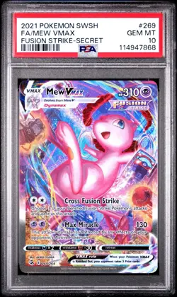 Mew VMAX PSA 10 Fusion Strike English Pokemon Card 2021 Alt Art 269/264 - Image 2