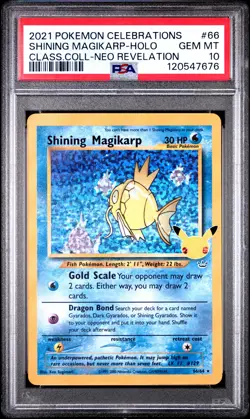 Shining Magikarp Holo 66 Celebrations Classic Collection Pokemon PSA 10 *676 - Image 1