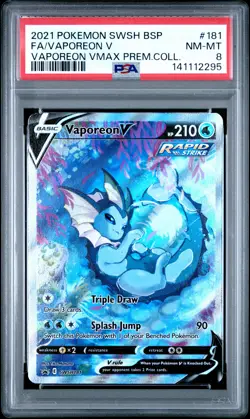 Vaporeon V SWSH181 Holo Promo Pokemon PSA 8 *295 - Image 1