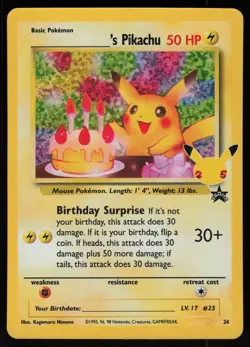 Birthday Pikachu 24 Classic Collection Celebrations: Classic Collection Pokemon - Image 1