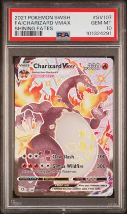 Charizard Vmax SV107/072 Shining Fates Pokemon PSA 10 *291 - Image 1