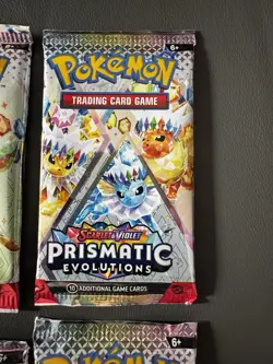 Pokemon Prismatic Evolutions Art Set: New Sealed Packs Full Art Bundle (4 Packs) - Image 2