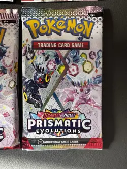 Pokemon Prismatic Evolutions Art Set: New Sealed Packs Full Art Bundle (4 Packs) - Image 3