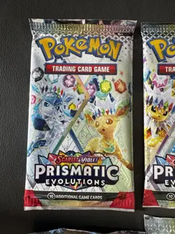 Pokemon Prismatic Evolutions Art Set: New Sealed Packs Full Art Bundle (4 Packs) - Image 4