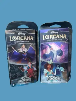 Lorcana Rise of the Floodborn Starter Deck Set of 2 - Brand New + Sealed Disney - Image 1