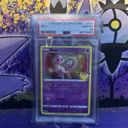 2021 Pokemon Celebrations Mew Holo Rare Card PSA 10 Mint 011/025 - Image 1
