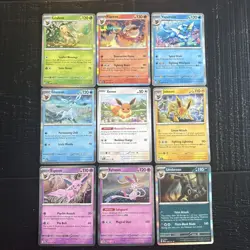 Pokemon Eeveelution Card Lot 9 Cards All Eevee Evolutions From Prismatic - Image 1