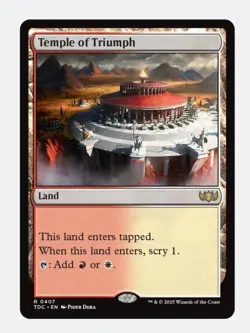 Temple of Triumph | MTG TDC | Rare | Boros Dual Land | Red White Scry Land | NM - Image 1