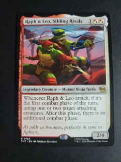 Raph & Leo, Sibling Rivals Rare MTG Ninja Turtles - Image 1