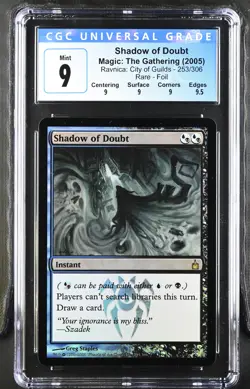SHADOW OF DOUBT Ravnica Foil Rare CGC 9 Q+ MTG [Nostalgium] - Image 1