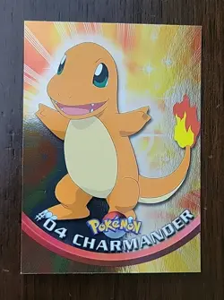 LP! BLUE Label Holo Foil - Topps Pokemon Series 1 - #04 Charmander TV Animation - Image 1
