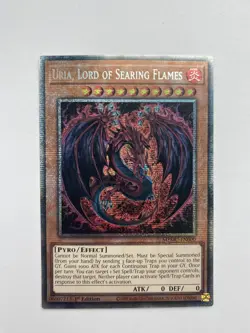 MZMU-EN000 Uria, Lord of Searing Flames Alt Art Starlight Rare YuGiOh - Image 1