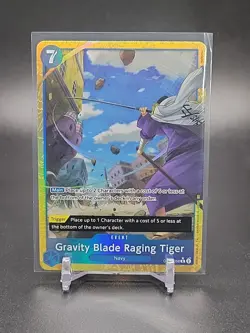Gravity Blade Raging Tiger Alt Art One Piece OP06-058 The Best 2 Premium Booster - Image 1