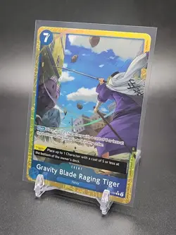 Gravity Blade Raging Tiger Alt Art One Piece OP06-058 The Best 2 Premium Booster - Image 2