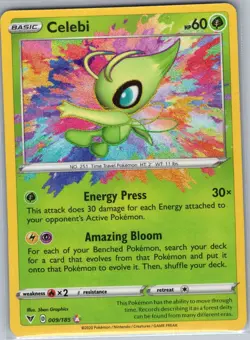 Celebi 009/185 SWSH04: Vivid Voltage - Pokemon Card - NM - Image 1
