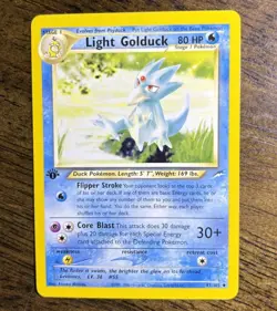 Light Golduck 47/105 Pokemon TCG 1st Edition Neo Destiny NM Vintage 2002 Card - Image 1