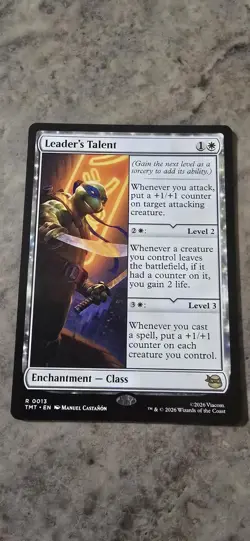 Leader's Talent Teenage Mutant Ninja Turtles Regular Enchantment Class MTG NM - Image 1
