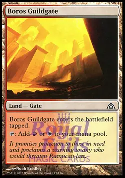 Boros Guildgate 2x FOIL DGM MTG Dragon's Maze Common MINT red white land - Image 1