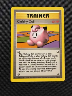 Pokemon TCG Clefairy Doll 70/102 Base Set Rare Near Mint 1999 WoTC - Image 1