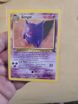LP/MP Gengar 20/62 Fossil 1999 Pokemon card - Image 1