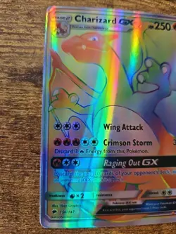 Pokemon Charizard GX Full Art Secret Rare Holo SM-Burning Shadows 150/147 250 HP - Image 3