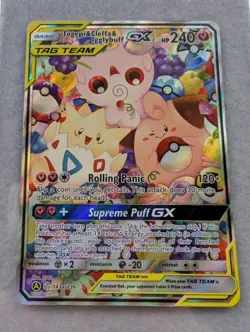 Pokemon TCG Togepi & Cleffa & Igglybuff GX 143a/236 Sun & Moon Promo *MINT* - Image 1
