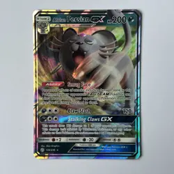 Alolan Persian GX 129/236 Ultra Rare Cosmic Eclipse Pokemon TCG Card - Image 1