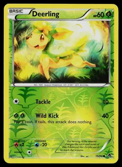 Pokemon Card - Deerling Emerging Powers 15/98 Common Reverse Holo - Image 1