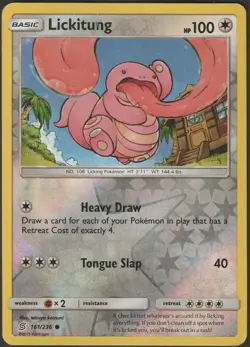 Pokemon Reverse Holo Lickitung SM - Unified Minds 161/236 HP - Image 1