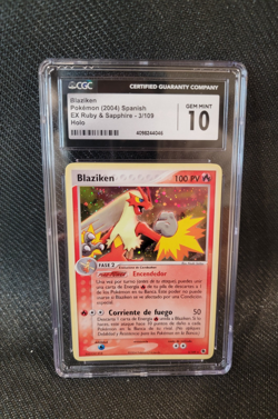 Pokemon Blaziken EX Ruby & Sapphire SPANISH Holo Rare #3 CGC 10 Gem Mint - Image 1