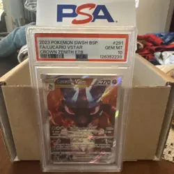 2023 Pokemon SWSH Crown Zenith Black Star Promo Lucario VSTAR PSA 10 - Image 1