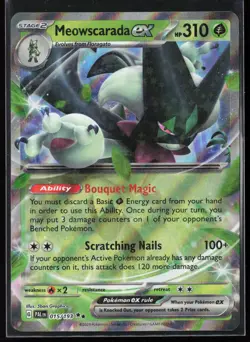 Meowscarada ex 015/193 SV02: Paldea Evolved Pokemon TCG NM - Image 1