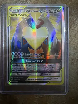 Pokemon Latias & Latios GX TAG TEAM Ultra Rare Full Art Holo 170/181 Team Up - Image 1