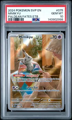 2024 POKEMON SVP EN-SV BLACK STAR PROMO #075 MIMIKYU PSA 10 - Image 1