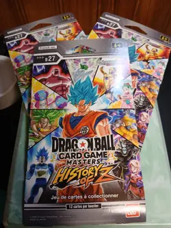 Lot De 3 Booster Blister Cartonnes Dragon Ball Card Game Scelle Bt27 Fr - Image 1
