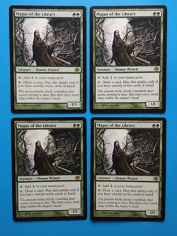 MTG 4x Magus of the Library x4 LP Time Spiral Magic Playset - Image 1