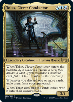 4x Toluz, Clever Conductor - Foil NM-Mint, English Streets of New Capenna MTG Ma - Image 1