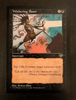 Magic The Gathering Mirage Withering Boon MTG TCG CCG - Image 1