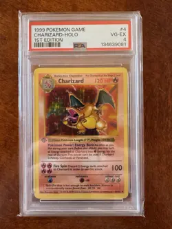 1999 POKEMON #4 CHARIZARD-HOLO 1st Edition PSA 4 - Image 1