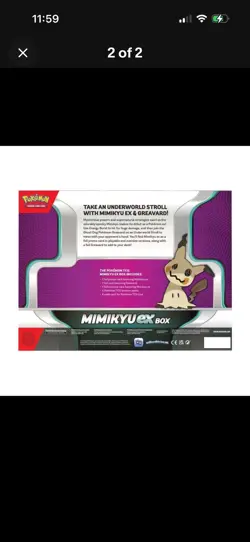 Pokemon TCG Mimikyu EX Collection Box Brand New Factory Sealed English 820650852183 - Image 3