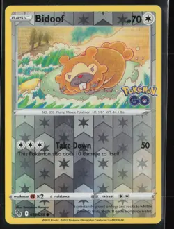 Bidoof Reverse 59/78 - Pokemon Go - PTCG - NM - Image 1
