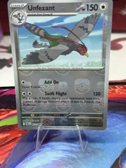 Unfezant (Master Ball Pattern) 073/086 Pokemon SV: Black Bolt Holo Uncommon NM - Image 1