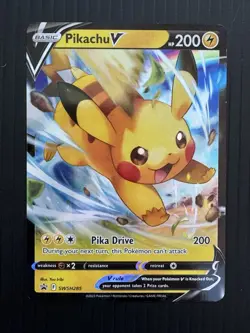 Pokemon TCG Pikachu V SWSH285 Black Star Promo NM - Image 1