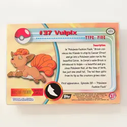 [LP] Topps 1999 Vulpix #36 Pokemon TV Animation Edition Series 1 Foil (Black) - Image 2