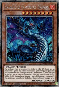 Snake-Eyes Flamberge Dragon - Platinum Secret Rare 1st RA03-EN033 - NM - YuGiOh - Image 1