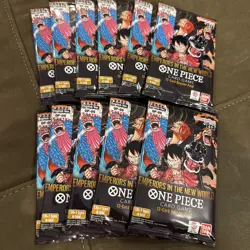 One Piece TCG: Emperors In The New World OP-09 LOT OF 11 SEALED Booster Packs - Image 1