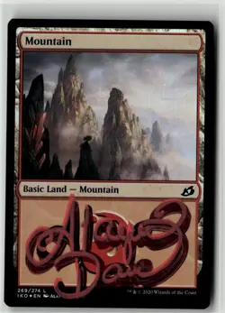 MTG Mountain 269/274 IKO Ikoria Foil Signed Auto Alayna Danner Basic Land - Image 1
